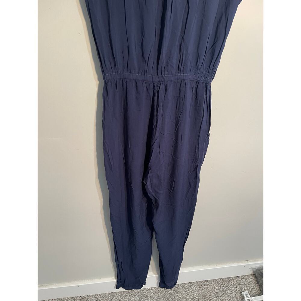 Velvet by Graham and Spencer‎ Navy Cassia Challis Rayon Jumpsuit - Picture 9 of 11
